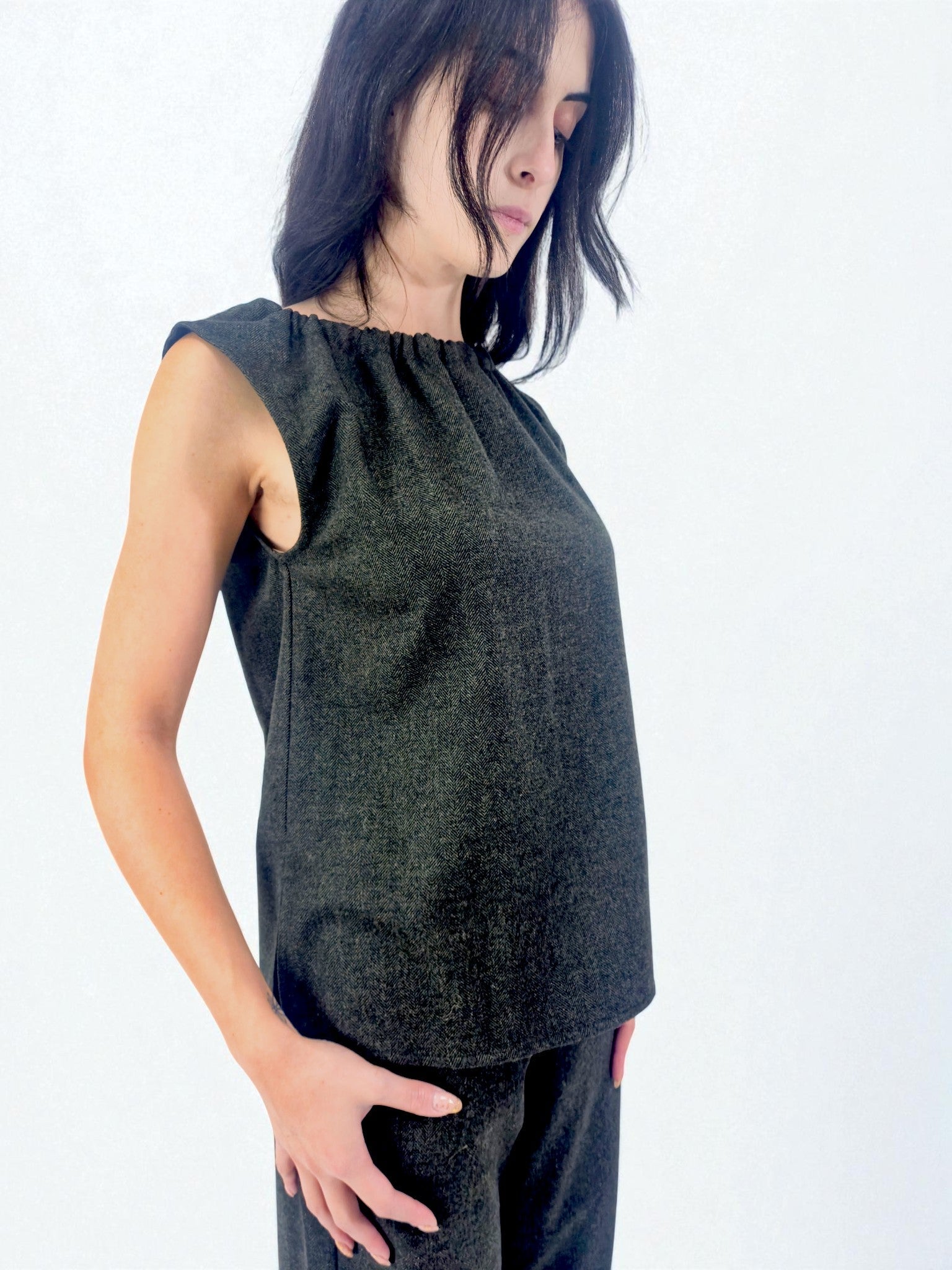 Top - MADAME VENICE - FW25 - VERA - SPINATINO - BLUE - XS